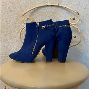 Blue Suede Booties